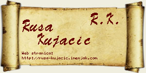 Rusa Kujačić vizit kartica
